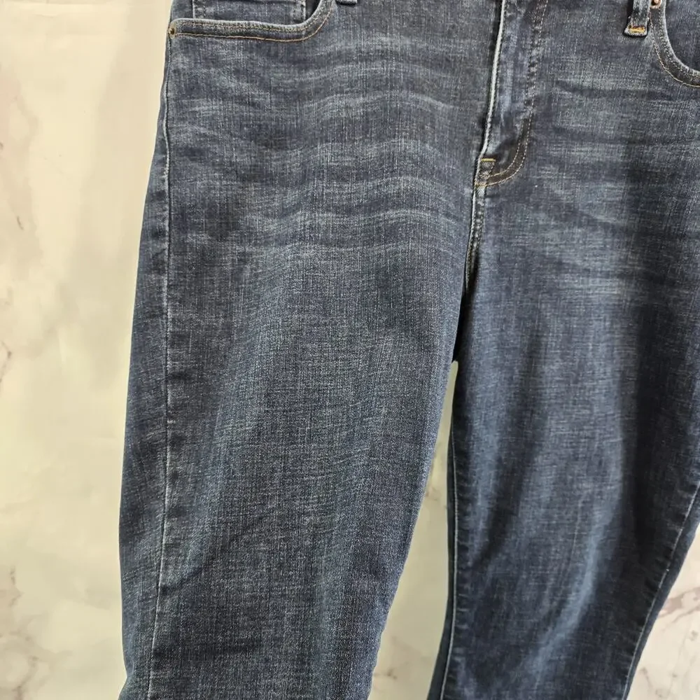 Pistola Jeans Women 31 High Rise Denim Dark Wash Skinny Moody Whiskering